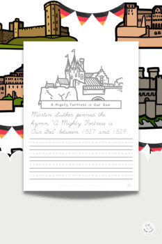 Preview of Martin Luther & Reformation Printable Cursive Handwriting Practice Sheets (PDF)
