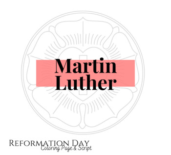 Preview of Martin Luther Seal Coloring Page for Reformation Day