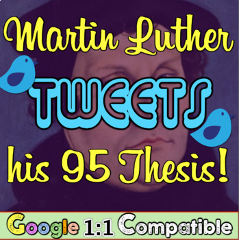 Preview of Martin Luther Tweets His 95 Theses!  The Protestant Reformation & Modern Day!