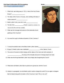 Preview of Martin Luther and Protest Reformation Rick Steves Video Link