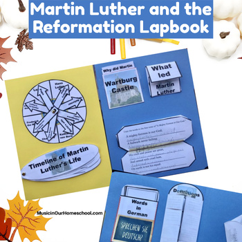 Preview of Martin Luther and the Reformation Lapbook Interactive Notebook Minibooks