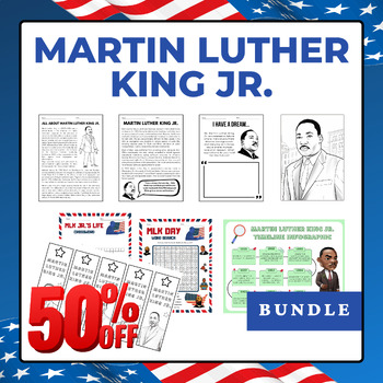 Preview of Martin Luther King Bundle - Reading C, Games and More | Black History Month