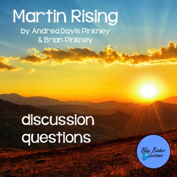 Preview of Martin Rising Requiem for a King by Pinkney book questions novel study