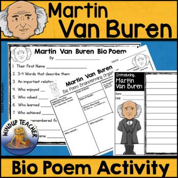 Preview of Martin Van Buren Biography Poem Activity and Writing Paper