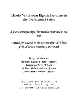Preview of Martin Van Buren: Eighth President in the Presidential Series