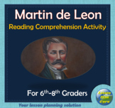 Martin de Leon Reading Comprehension Activity | Texas Empr