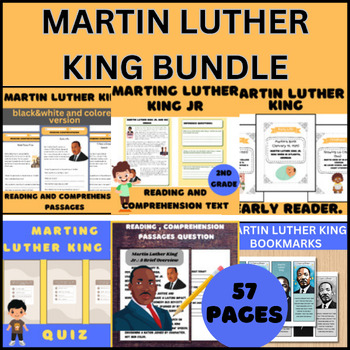 Preview of Martin luther king bundle | comprehension, quiz, timeline, bookmark
