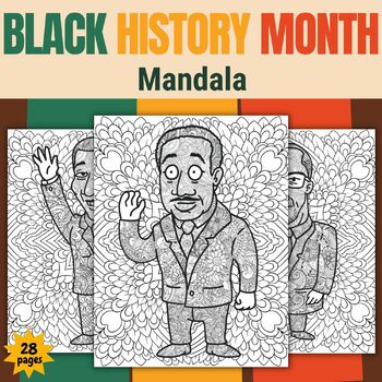 Preview of Martin luther king jr - Black History Month Mandala Coloring sheets Pages