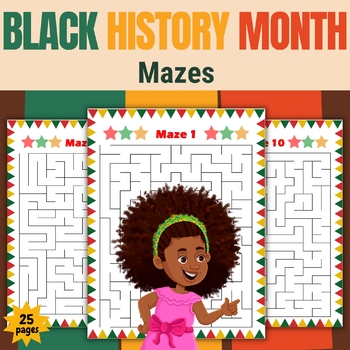 Preview of Martin luther king jr - Black History Month Mazes Puzzles With Solutions