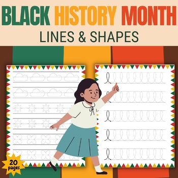 Preview of Martin luther king jr - Black History Month Prewriting lines & shapes Activities