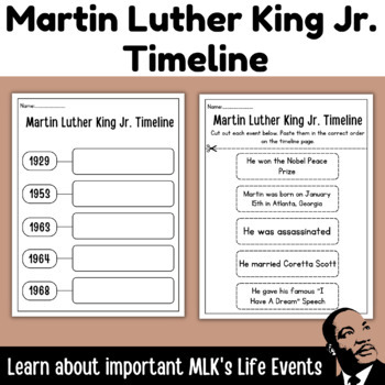 Martin luther king jr reading comprehension passage for 1st 2nd grade ...