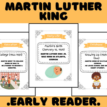 Preview of Martin luther king jr.'s life timeline for early readers | MLK