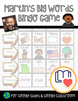 Preview of Martin's Big Words Bingo Game