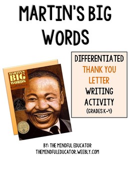 Preview of Martin's Big Words Letter Writing Activity