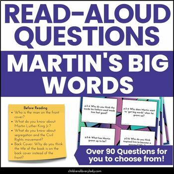Preview of Martin's Big Words Read Aloud Questions | Martin Luther King Biography Questions