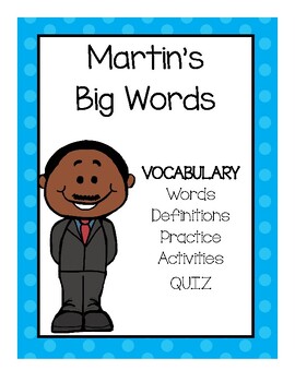 Preview of Martin's Big Words Vocabulary Study, Practice, Activities, and Quiz