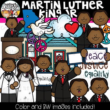 Preview of Martin Luther King Jr. Clipart {Martin Luther King Clipart}