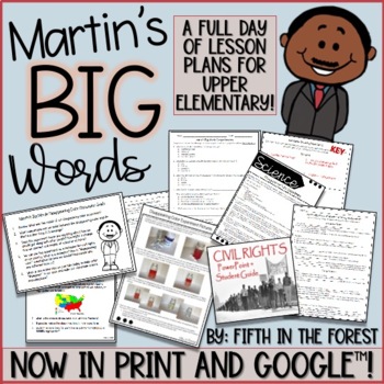 Preview of Martins Big Words FULL DAY of Lesson Activities for Upper Elementary