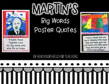 Preview of Martin's Big Words {Martin Luther King Jr. Poster Quotes}