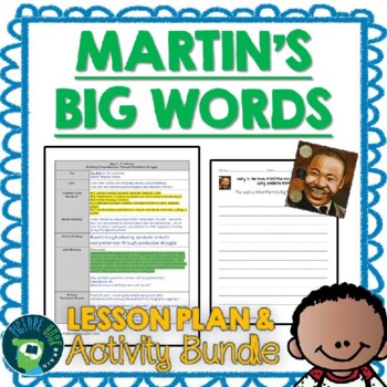 Preview of Martins Big Words by Doreen Rappaport Lesson Plan and Google Activities