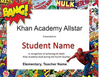 Preview of Marvel Award Certificate