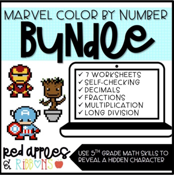 Preview of Marvel Color by Number BUNDLE