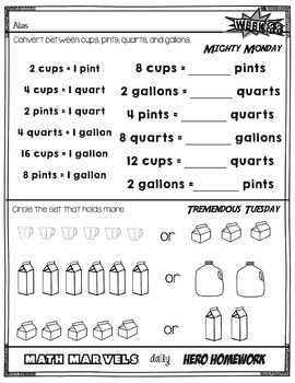 Convert between Cups, Pints, Quarts and Gallons