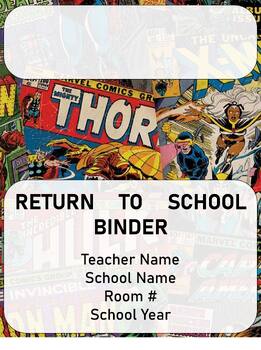 Preview of Marvel Superhero - Folder Organization Labels