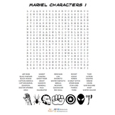 Marvel characters wordsearch *FREE*