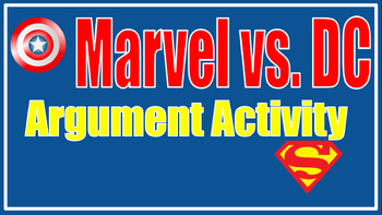 Preview of Marvel vs DC: Claim and Evidence Writing Activity