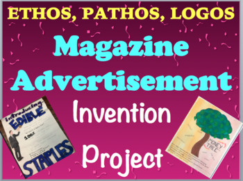 Preview of Rhetorical Appeals PROJECT Ethos, Pathos, Logos Project - Magazine Ad Creation