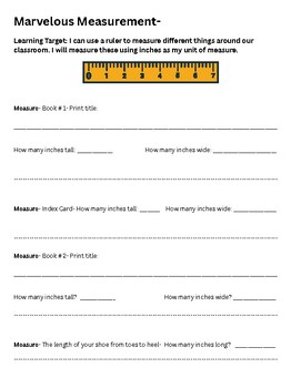 Preview of Marvelous Measurement