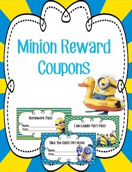 Preview of Colorful Minion Reward Coupons