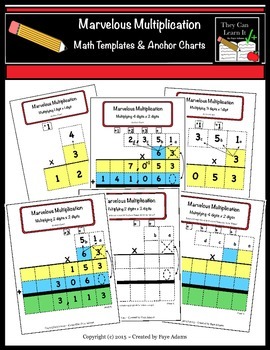 Preview of Marvelous Multiplication Math Templates & Anchor Charts