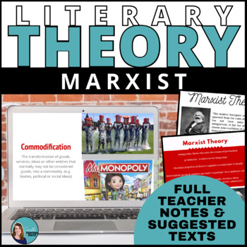 Preview of Marxist Literary Theory Lesson Slides, Teacher Notes, Suggested Texts, Posters