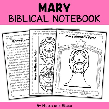 Preview of Mary Bible Lessons Notebook