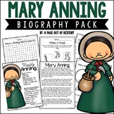 Mary Anning Biography Unit Pack Womens History