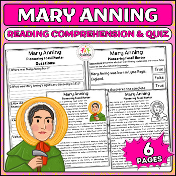 Preview of Mary Anning: Fossil Hunter Extraordinaire Nonfiction Reading & Activities for WH