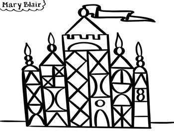 Preview of Mary Blair Castle Coloring Page