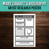 Mary Cassatt Artist Biography Research Poster | Printable 