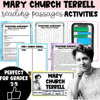 Preview of Mary Church Terrell Reading Passages Black civil rights history