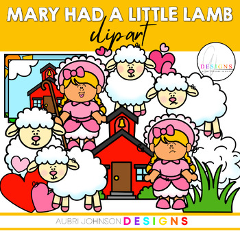 Preview of Mary Had A Little Lamb Clipart (Nursery Rhyme Clip Art)