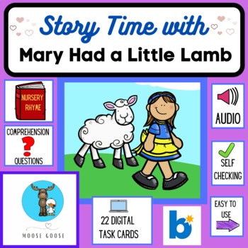 Preview of Mary Had a Little Lamb-A Boom™Cards Nursery Rhyme Adventure!