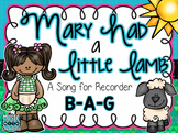 Mary Had a Little Lamb- A Guided Mini-Unit for Recorder BAG