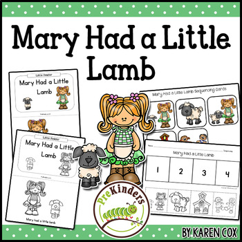 Preview of Mary Had a Little Lamb Books & Sequencing Cards