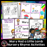 Mary Had a Little Lamb Nursery Rhyme Activities