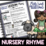 Mary Had a Little Lamb Nursery Rhymes - Kindergarten Unit 