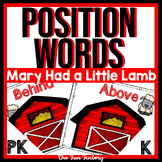Position Words Activities - Mary Had Little Lamb - Positio
