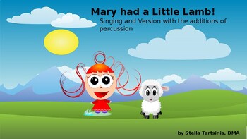 Preview of Mary Had a Little Lamb - PowerPoint - Singing and Rhythm Instrument Part