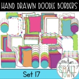 Colorful Hand Drawn Doodle Borders // Seller's Kit // Set #17